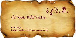 Ádok Mónika névjegykártya